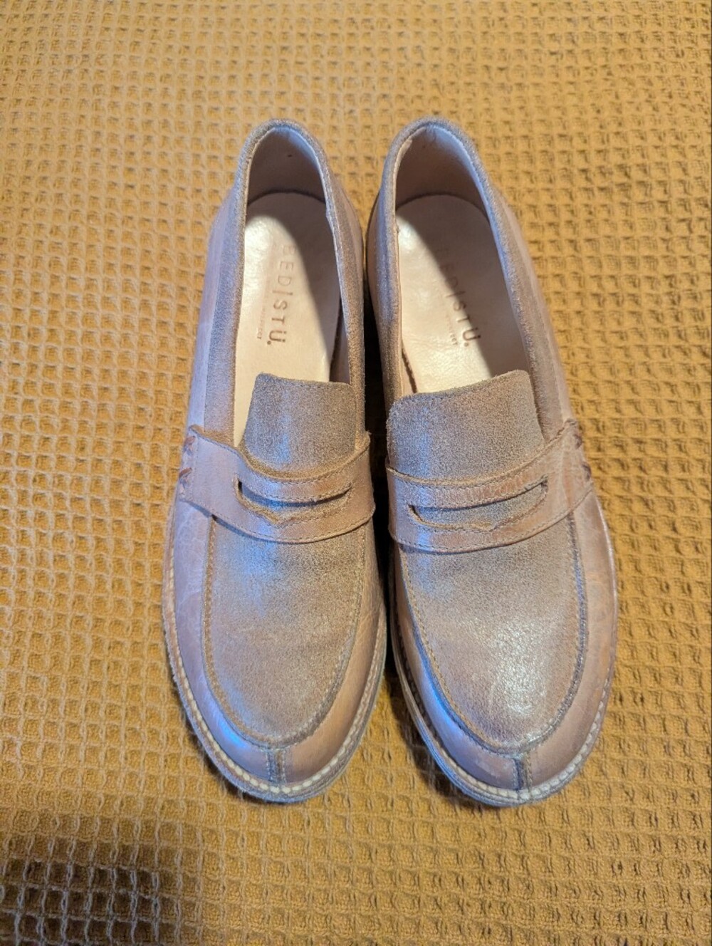 Bed Stu Reina III Tan Leather Mason Penny Loafer Shoes Cobbler Women’s, 8